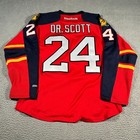 Florida Panthers Jersey  24 Mens Large Red Reebok Nhl Hockey  dr  Scott 