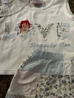 Vintage Raggedy Ann   Andy Patchwork 3pc Outfit Size 3t