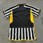 Adidas Juventus 23 24 Home Black Yellow Slim Fit Soccer Jersey Youth Size 24