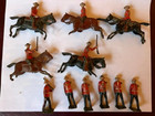 Vintage Britains Ltd  Lead Soldiers Lot Of 11  - As-is For Parts Repair Meltdown