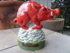 Vintage Arkansas Razorbacks Hog Mascot Whiskey Decanter Mike Wayne W  Stopper