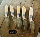 Lot Of 5pcs-custom Handmade Damascus Steel Hunting Skinner With Leather Sheath