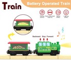 Wooden Train Accessories Battery Operated Locomotive Train  Remote Control    