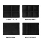 Frebeauty Small Jewelry Organizer For Drawer set Of 9 Mixed Set 9  Black