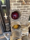 Vintage -rare- Eagle Signal 8  Glass Kopp Lens Traffic Light - Cast Aluminum A