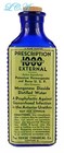 Antique Gonorrhoea Cure Poison Bottle Rare bim Fully Embossed Deep Cobalt Blue