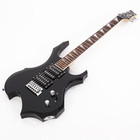 Glarry Burning Fire Beginner Electric Guitar Kit W  Accessories For Beginner bla
