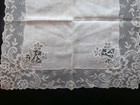 Beautiful Vintage Cream  Floral Lace Wedding Hanky   F