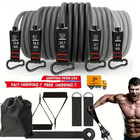 11-pcs Resistance Band Set Yoga Pilates Abs Exercise Fitness Tube Workout Bands