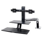 Ergotron Workfit-a With Suspended Keyboard  Dual Monitors
