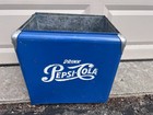 1950s Vtg Pepsi Cola Blue Metal Ice Cooler Refrigerator Chest No Top No Tray