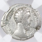 Marcus Aurelius Ar Denarius Roman Empire Silver Coin 161-180 Ad Ngc Genuine