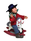 Byers  Choice Cowboy Toddler On Rocking Horse From 2024 Toddler Collection
