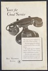 1939 Bell Telephone System Vintage Phone Good Service Vintage Print Ad-pa2