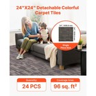 Uimoso 24 Pcs 24x24  Modular Carpet Tiles - Soft Reusable Rug In Gray   Brown