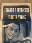 1949 The Hatchet Man Movie Poster Insert Edward G Robinson Loretta Young