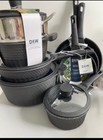 D w Deane   White Cookware Collection Set 12 Pc Color Black  Casserole Pan Set