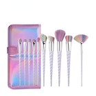 Purple Unicorn Makeup Brushes Set 5-10pc Eye Shadow Foundation Powder Blush Blen