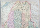 Vintage 1887 Maine Map 10 x13    Old Antique Original Auburn Biddeford Westbrook