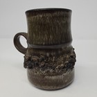 Vintage Iceland Volcanic Fat Lava Art Ceramic Tankard Scandinavian 1960 s Mcm