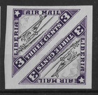 Liberia 1936 2c   3c Airs Sg319-320 Imperf Pairs Mnh