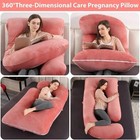 Pregnancy Pillow Full Body Maternity Support Cushion Detachable Cover Adult