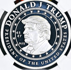 2025  Trump 45th   47th President 1 Oz Silver Medal  Ngc Pf70 Uc         