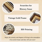 Kizbok Gold Framed Wall Art For Home Decor  Vintage Books And Flowers Canvas    