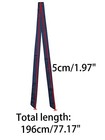  Women Skinny Scarf Solid Color Pure 196 5cm 77 17 1 97 Inches l w  Navy Blue