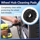 6 Pack 2 Inch Nylon Wheel Hub Cleaning Pads Durable Stud Cleaner Scrub Discs