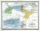 1850 Vuillemin Map North Africa Barbary Coast Morocco Algeria Tunisia Tripoli