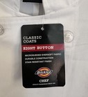 Dickies Men   s 8 Button Chefs Coat Cook White Restaurant Hotel Uniforms Sz-l