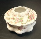 Mz Austria Hair Receiver Pink Roses Gold Trim Victorian