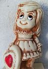 Vintage W r Berries Figure Be My Valentine 1975 Girl With Big Eyes
