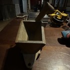 Vintage Wooden Pull Toy Cart Wheelbarrow Style Wagon W  Wheels   Handle