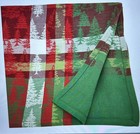 Saro Lifestyle Foret Christmas Tree Design Plaid Cotton Tablecloth 65   x140   