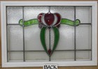 Floral Pair Of Old English Stained Glass Windows 27 25  X 18 75 