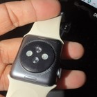 Apple Watch Series 3 38 Mm Black Aluminum Case White Sport Band Smartwatch -  