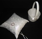 Studio His   Hers 2011 Wedding Flower Girl Basket   Ring Bearer Pillow Set Nib