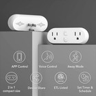 Smart Plug 15a  Wifi bluetooth Outlet Extender Dual Socket Plugs Works With Alex