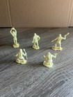 Vintage 1950s Marx Cavemen Figures     Set Of 5     Tan Color     Near Mint     Prehist