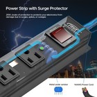 6 Outlet Heavy Duty 2100j Surge Protector Power Strip With 10ft Cord 1875w