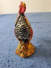 Rooster Figurine Red Orange Plumage Vintage 5 In Chicken Farm