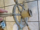 Antique Ships Wheel 18  Wood Handle Boat Steering Old Cast Iron Lighthouse