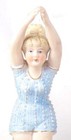 German Bathing Beauty Diver Figurine Bisque Blue Suit Flapper 6 5in Antique  46