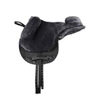 English Black Fleece Lined Bareback Saddle Lightweight Saddle Pad New