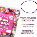 Assorted Pom Poms 1000pcs  Fluffy Craft Supplies  Arts Projects  Multicolor