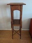 Arts And Crafts Tapered Plant Stand Display Table Foldable Two Tier Mission Oak