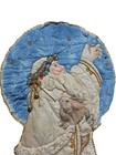 Vtg Quilted Santa Claus Wall Hanging 54  X 26     Door Christmas Embellished Pins
