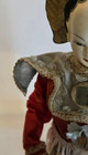 Antique Chinese Opera Doll Porcelain Head Hands Embroidered Silk Clothing Spear